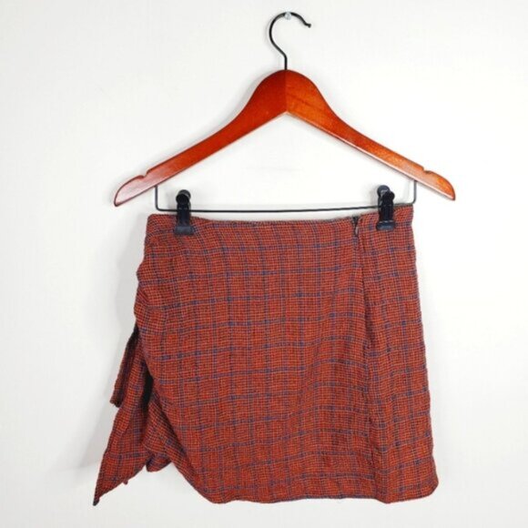 Pull&Bear Ruched Academia Clueless Preppy Punk Plaid Skirt M - Picture 2 of 6
